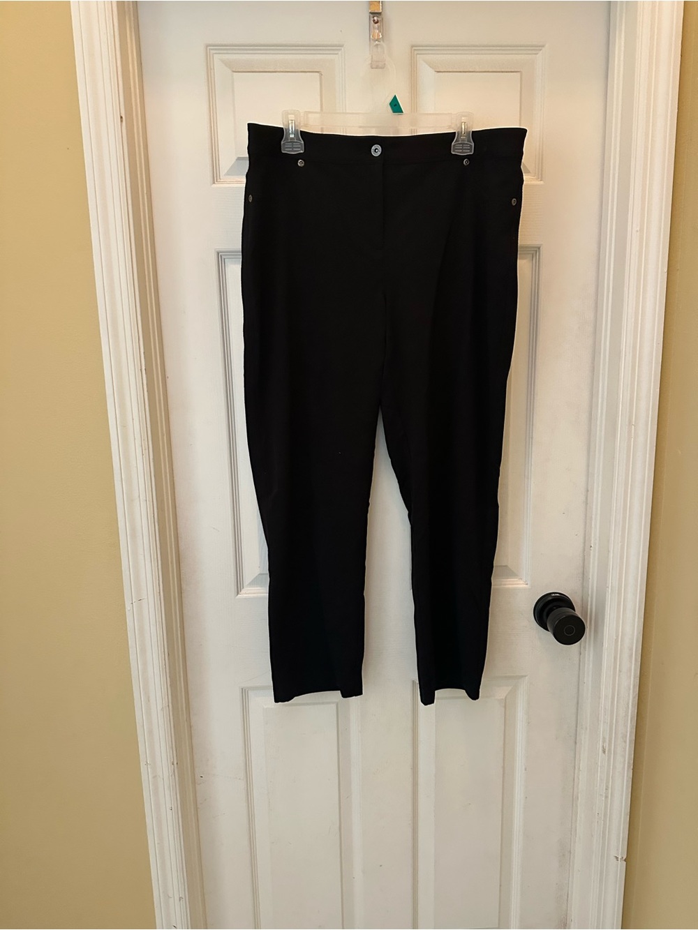 Classic Black Straight-Leg Pants